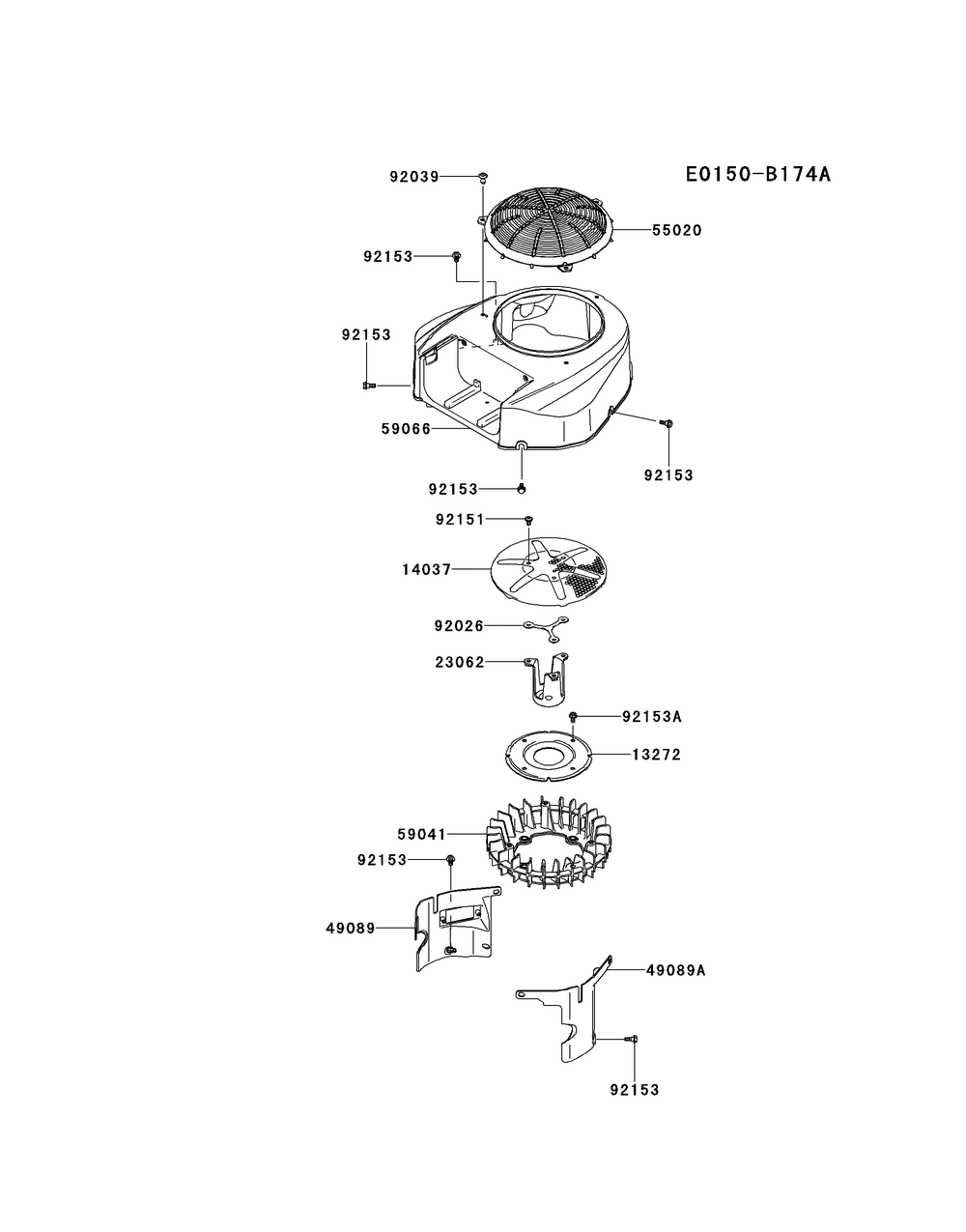 Fr600v-Cs17 Cooling Equipment Diagram and Parts List for FR600V-CS17  Cub Cadet Lawn Tractor